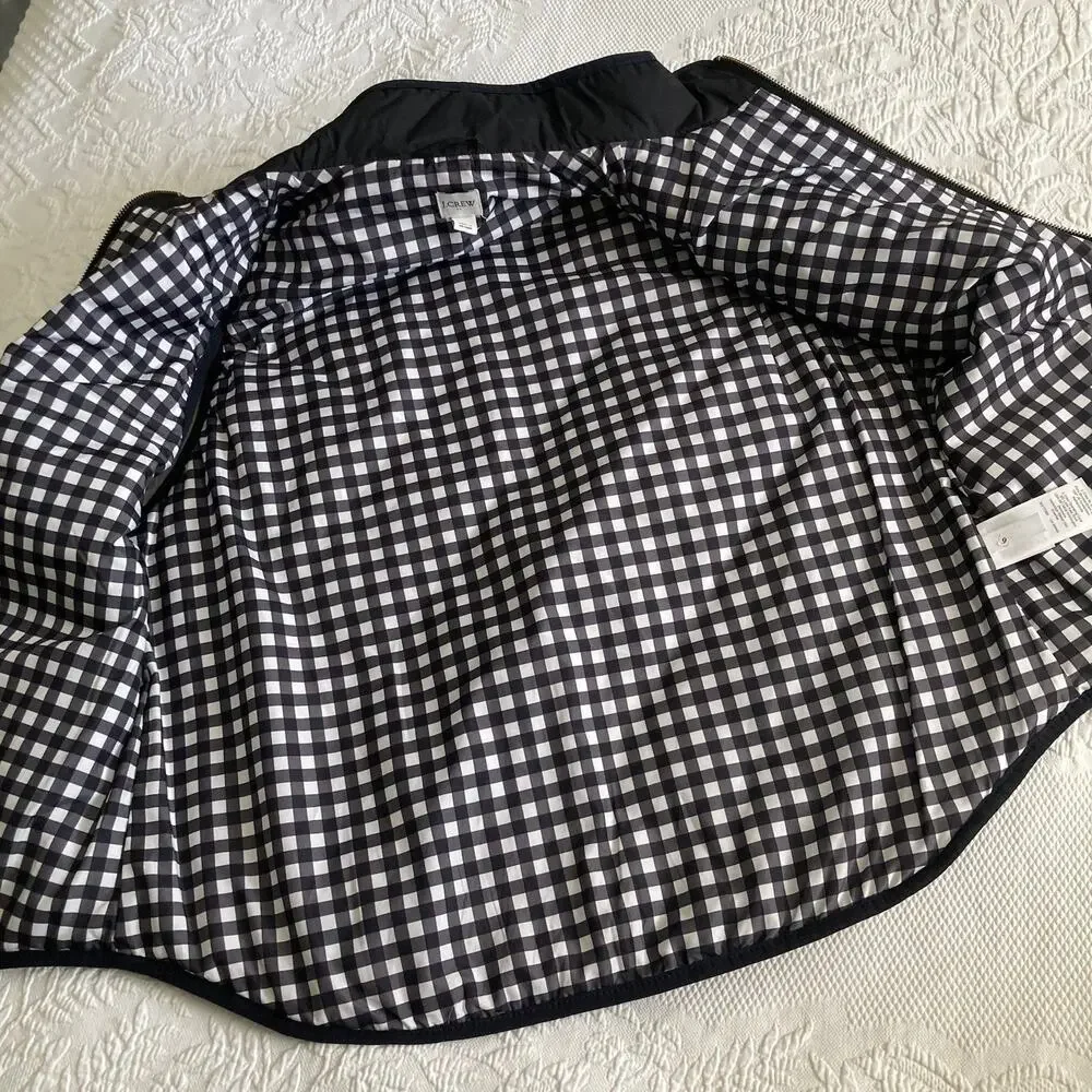 J. Crew Factory Black Quilt Puffer Vest Style BJ901 classic preppy Women’s Large - Picture 11 of 11